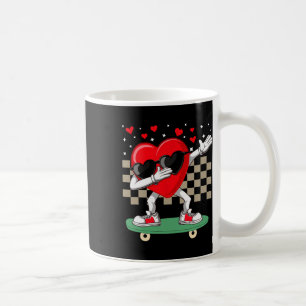 Ein Dabbing Herz Valentinstag Skateboarding Dab Kaffeetasse
