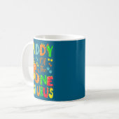 Ein Daddy Saurus 1. Geburtstag Dinosaurier Kaffeetasse (Vorderseite Links)