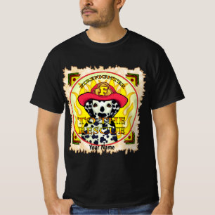 Ein Dalmatiner-Feuerwehrmann-T - Shirt