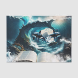 Ein Dampfbad Orca in der Welle Seidenpapier