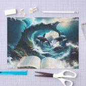 Ein Dampfbad Orca in der Welle Seidenpapier (Handwerk)