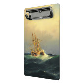 Ein Dampfschiff im Sturm im Atlantischen Ozean Mini Klemmbrett (Gewinkelt2)