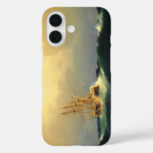 Ein Dampfschiff in einem Sturm im Atlantischen Oze iPhone 16 Hülle