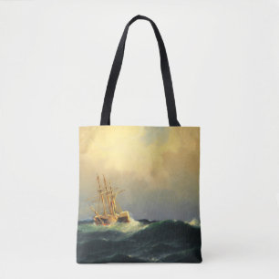 Ein Dampfschiff in einem Sturm im Atlantischen Oze Tasche