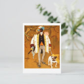 Ein Dandy und sein Hund Postkarte (Stehend Vorderseite)