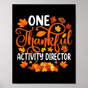 Ein dankbarer Aktivitätsleiter Herbstdanken Poster