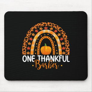 Ein dankbarer Barber Rainbow Boho Fall Erntedank Mousepad