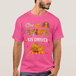 Ein dankbarer Busfahrer Herbstlaub Herbst Thanksg T-Shirt