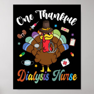 Ein dankbarer Dialyse Nurse Türkei glücklich Thank Poster