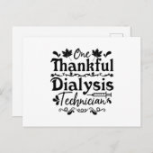 Ein dankbarer Dialysetechniker Nephrologie Tech Postkarte (Vorne/Hinten)