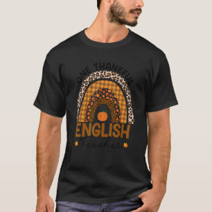 Ein dankbarer Englischlehrer Rainbow Leopard Danke T-Shirt