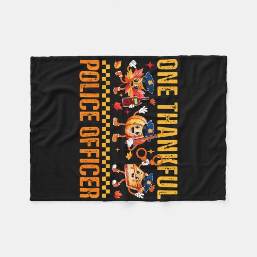 Ein dankbarer Erntedank für Polizeibeamte fällt Fleecedecke (Vorderseite (Horizontal))