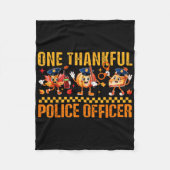 Ein dankbarer Erntedank für Polizeibeamte fällt Fleecedecke (Vorderseite)