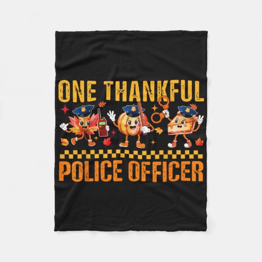 Ein dankbarer Erntedank für Polizeibeamte fällt Fleecedecke (Vorderseite)