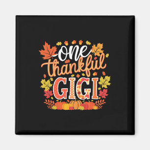 Ein dankbarer Gigi lustige Blätter fallen Herbst E Magnet