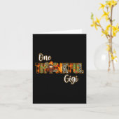 Ein dankbarer Gigi-Truthahn segnete Gigi-Kürbis al Karte (Gelbe Blume)