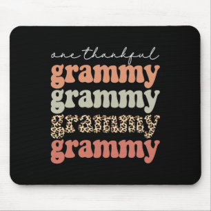 Ein dankbarer Grammy-Herbstlaub im Herbst Danke Mousepad
