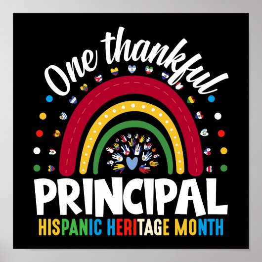 Ein dankbarer, hispanischer Kulturerbestmonat Poster (Vorne)
