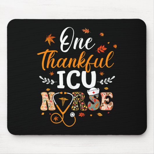Ein dankbarer Icu Nurse Erntedank Funny Nursing Mousepad (Vorne)