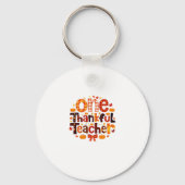 Ein dankbarer Lehrer Autumn Erntedank Pumpkin C Schlüsselanhänger (Vorderseite)