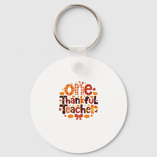 Ein dankbarer Lehrer Autumn Erntedank Pumpkin C Schlüsselanhänger (Vorderseite)