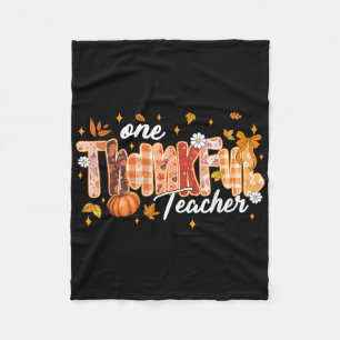Ein dankbarer Lehrer Erntedank Pumpkin Fall Aut Fleecedecke