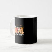 Ein dankbarer Lehrer Erntedank Pumpkin Fall Aut Kaffeetasse (Vorderseite Links)
