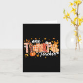 Ein dankbarer Lehrer Erntedank Pumpkin Fall Aut Karte (Gelbe Blume)