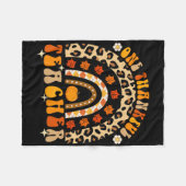 Ein dankbarer Lehrer Erntedank Rainbow Leopard Fleecedecke (Vorderseite (Horizontal))