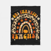 Ein dankbarer Lehrer Erntedank Rainbow Leopard Fleecedecke (Vorderseite)