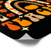 Ein dankbarer Lehrer Erntedank Rainbow Leopard Poster (Ecke)