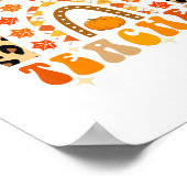 ein dankbarer Lehrer Erntedank Regenbogenleopard Poster (Ecke)