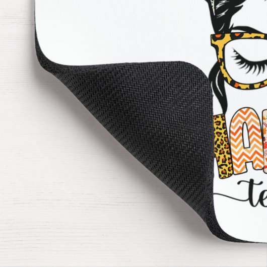 Ein dankbarer Lehrer Funny Messy Bun Fall Thanksgi Mousepad (Ecke)