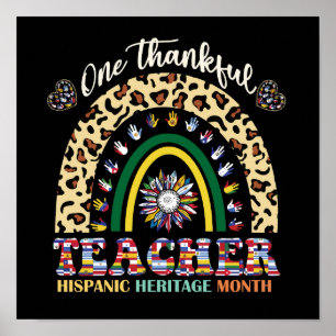 Ein dankbarer Lehrer Hispanic Heritage Monat Poster