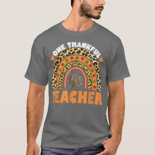 Ein dankbarer Lehrer Leopard Rainbow Pumpkin Danke T-Shirt
