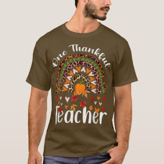 Ein dankbarer Lehrer Leopard Regenbogen Herbst Dan T-Shirt