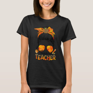 Ein dankbarer Lehrer Leopard Unordentlicher Dutt T T-Shirt