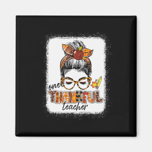 Ein dankbarer Lehrer Messy Bun Niedlicher Herbst H Magnet