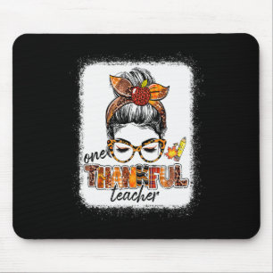 Ein dankbarer Lehrer Messy Bun Niedlicher Herbst H Mousepad