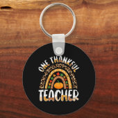 Ein dankbarer Lehrer Niedlicher Erntedank Rainbow  Schlüsselanhänger (Vorderseite)