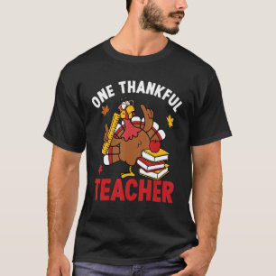Ein dankbarer Lehrer Truthahn Herbst Thanksgiving T-Shirt