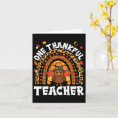 Ein dankbarer Lehrer Türkei Erntedank Rainbow F Karte (Gelbe Blume)