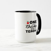 Ein dankbarer Lehrer Wordart Tasse (VorderseiteRechts)