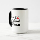 Ein dankbarer Lehrer Wordart Tasse (Vorderseite Links)