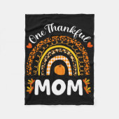 Ein dankbarer Mama Erntedank Regenbogen Fall Leopa Fleecedecke (Vorderseite)