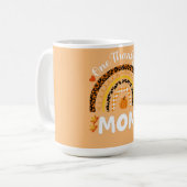 Ein dankbarer Mama Erntedank Regenbogen Fall Leopa Kaffeetasse (Vorderseite Links)
