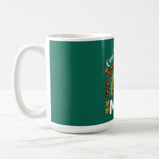 Ein dankbarer Mama Erntedank Regenbogen Fall Leopa Kaffeetasse (Links)