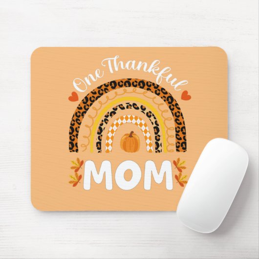 Ein dankbarer Mama Erntedank Regenbogen Fall Leopa Mousepad (Mit Mouse)