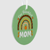 Ein dankbarer Mama Erntedank Regenbogen Fall Leopa Ornament (Vorderseite)
