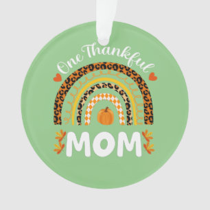 Ein dankbarer Mama Erntedank Regenbogen Fall Leopa Ornament